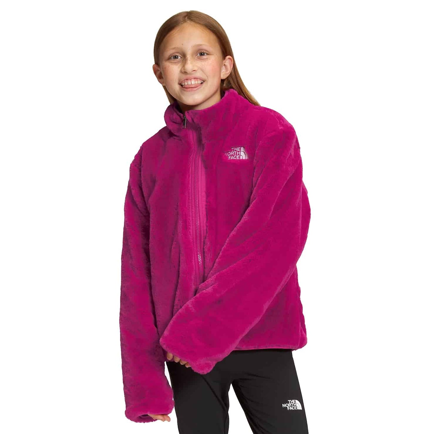 The North Face Girls' Mossbud Swirl Reversible Jacket Fuschia Pink