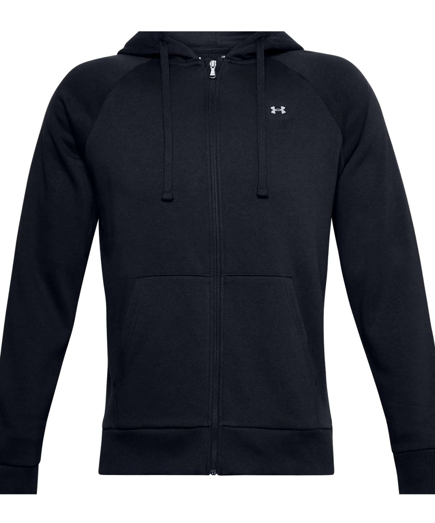 Under Armour Men's Rival Fleece Full-Zip Hoodie 1357111-001 Black / Onyx White
