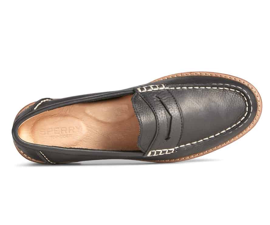Sperry Women's Seaport Penny Leather Loafer - Black