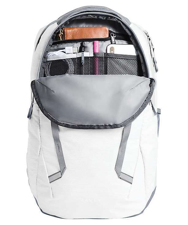 The North Face Women's Vault Backpack - White Metallic Melange / Mid Grey NF0A3VY3EP4