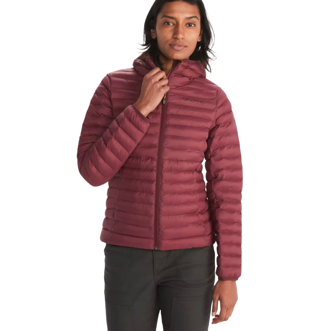 Marmot Women's Echo Featherless Hoody, a stylish and insulated winter essential for women.