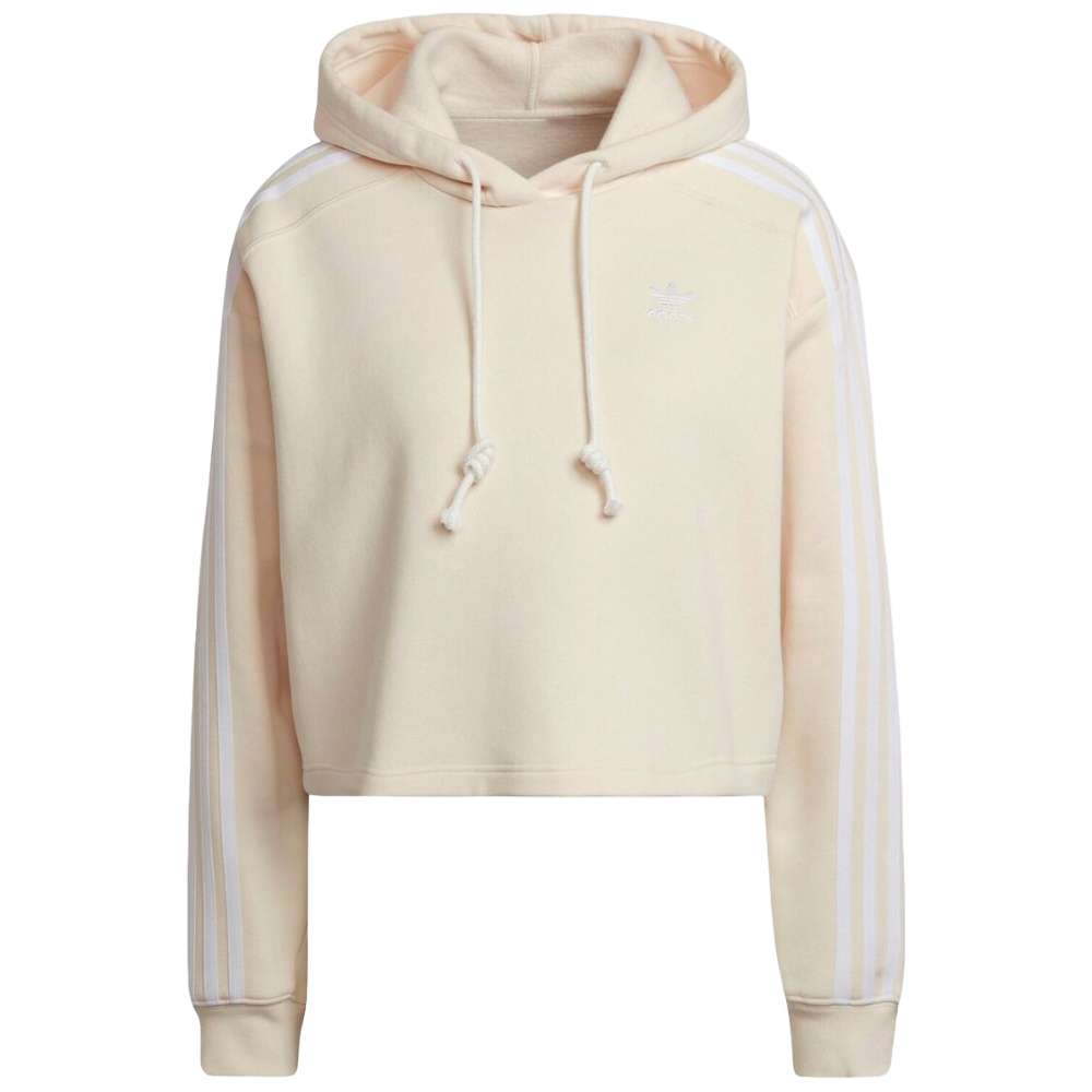 adidas Originals Women's Short Hoodie in wonder white front side