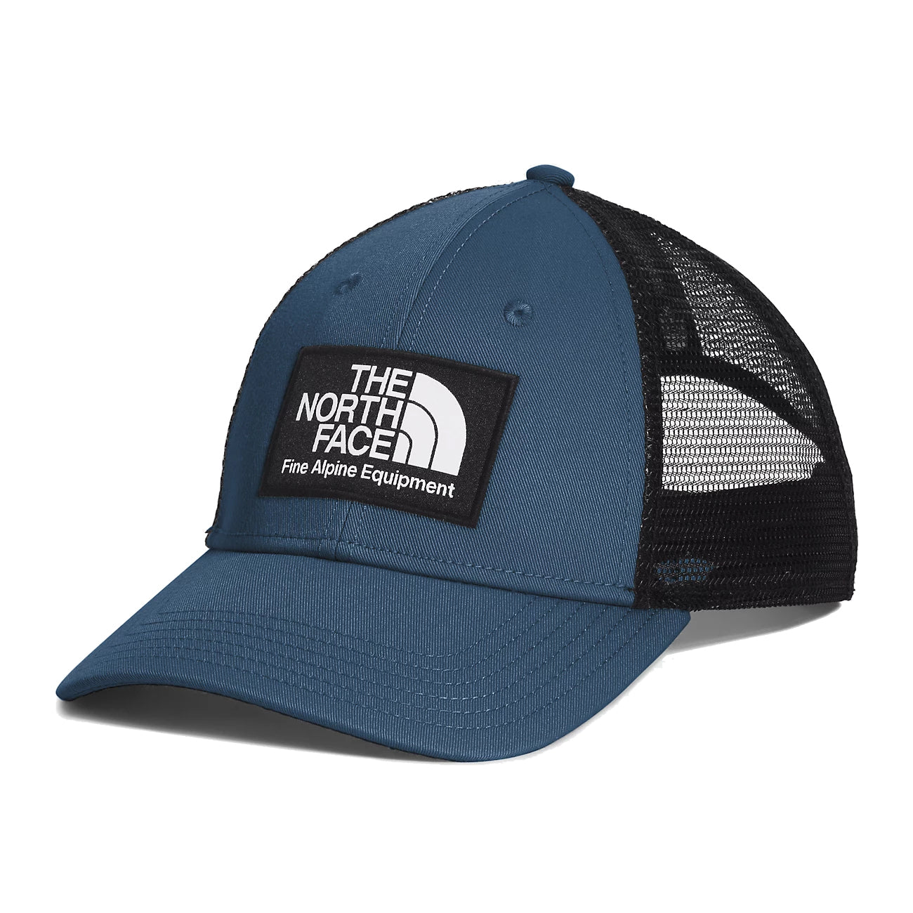 The North Face Unisex Mudder Trucker Hat - Classic trucker style with adjustable closure and breathable mesh back in Shady Blue