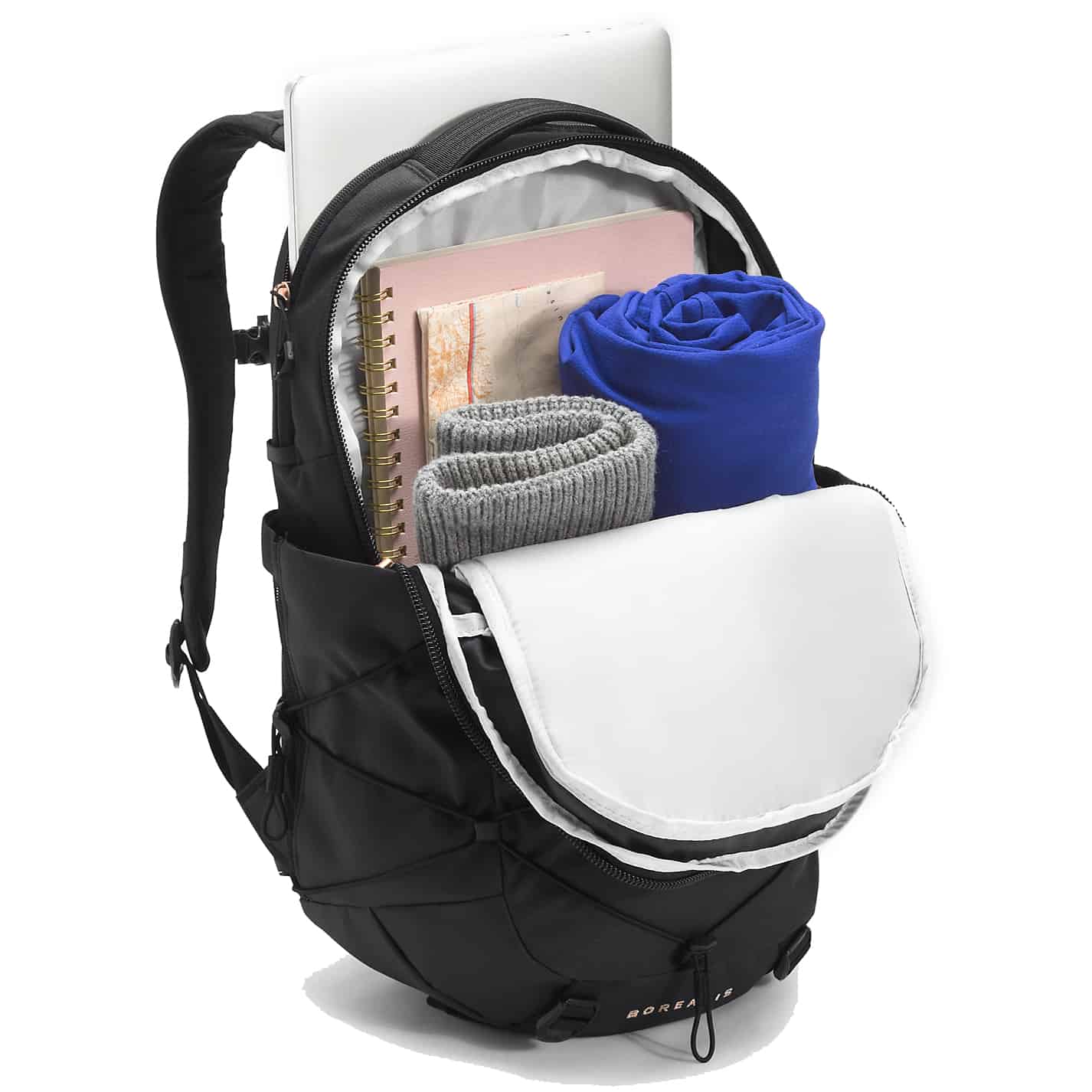 The North Face Women’s Borealis Backpack - TNF Black/Burnt Coral Metallic
