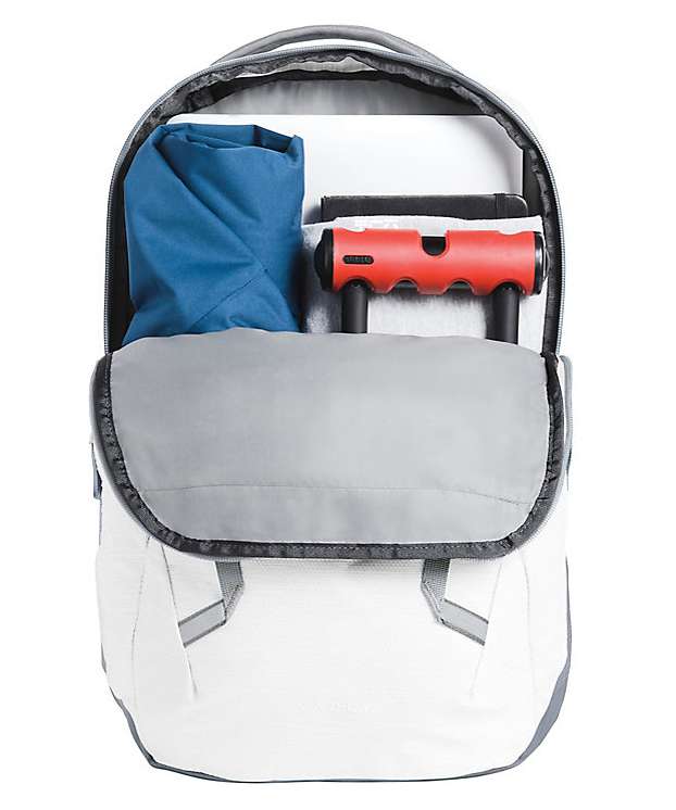 The North Face Women's Vault Backpack - White Metallic Melange / Mid Grey NF0A3VY3EP4