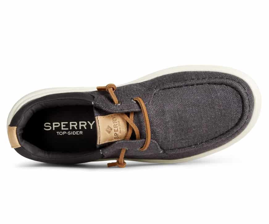 Sperry Women's Captain's Moc Hemp Slip On - Black
