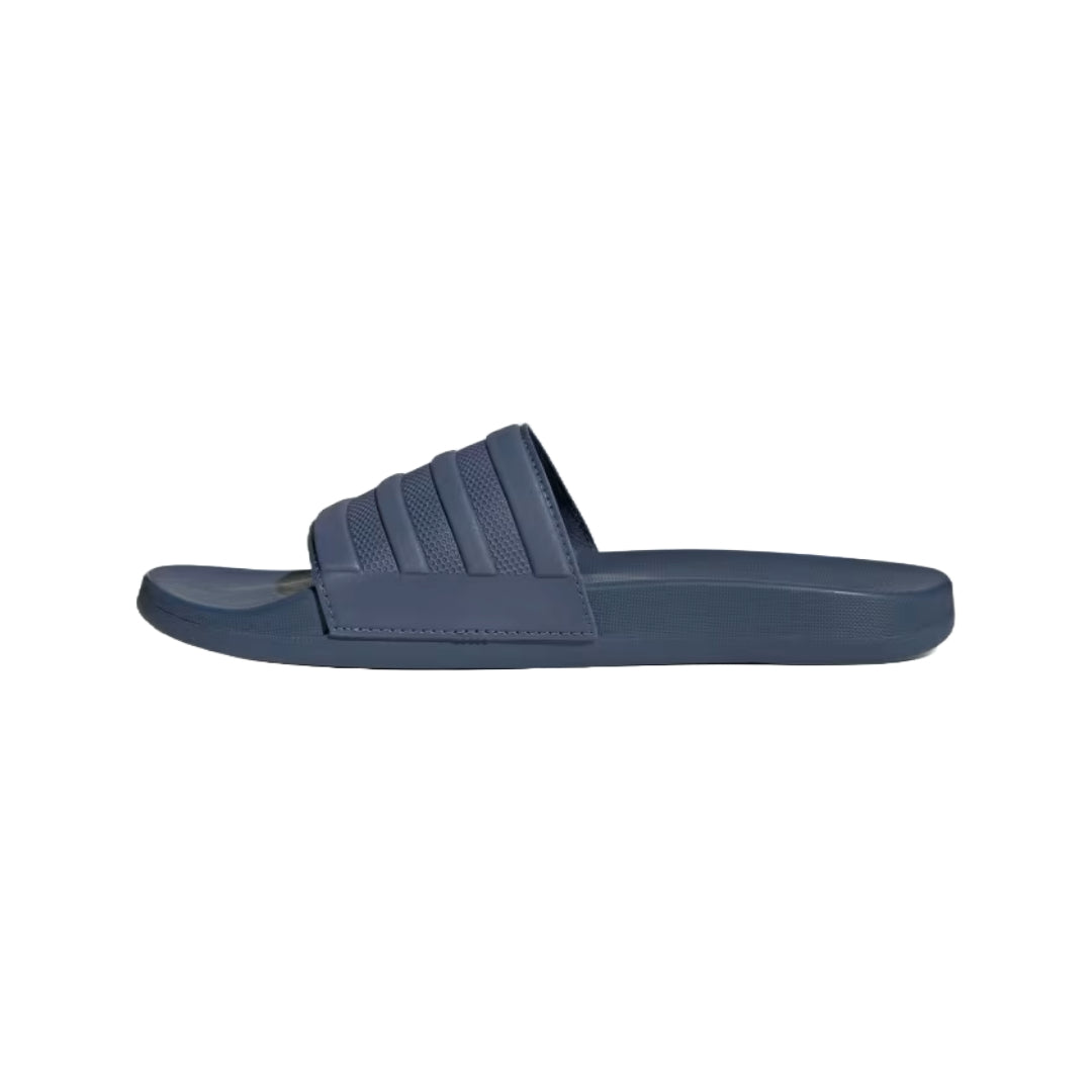 adidas Adilette Comfort Slides - Stylish black slides with contoured footbed, perfect for casual comfort and on-trend summer fashion.