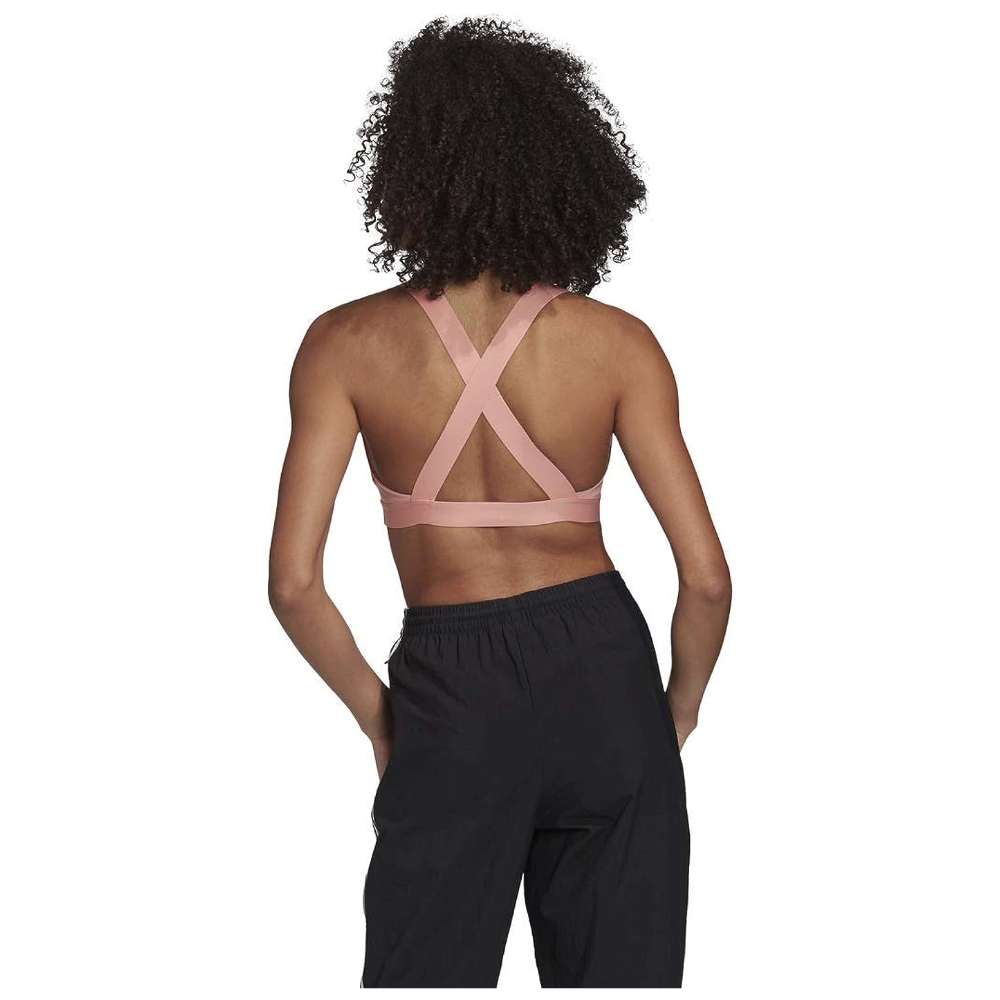 Adidas Originals Women's Bra Top - A trace pink, stylish and comfortable sports bra with the Adidas Originals logo, designed for active women