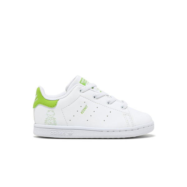 adidas Originals Kermit Stan Smith Shoe in green and white.