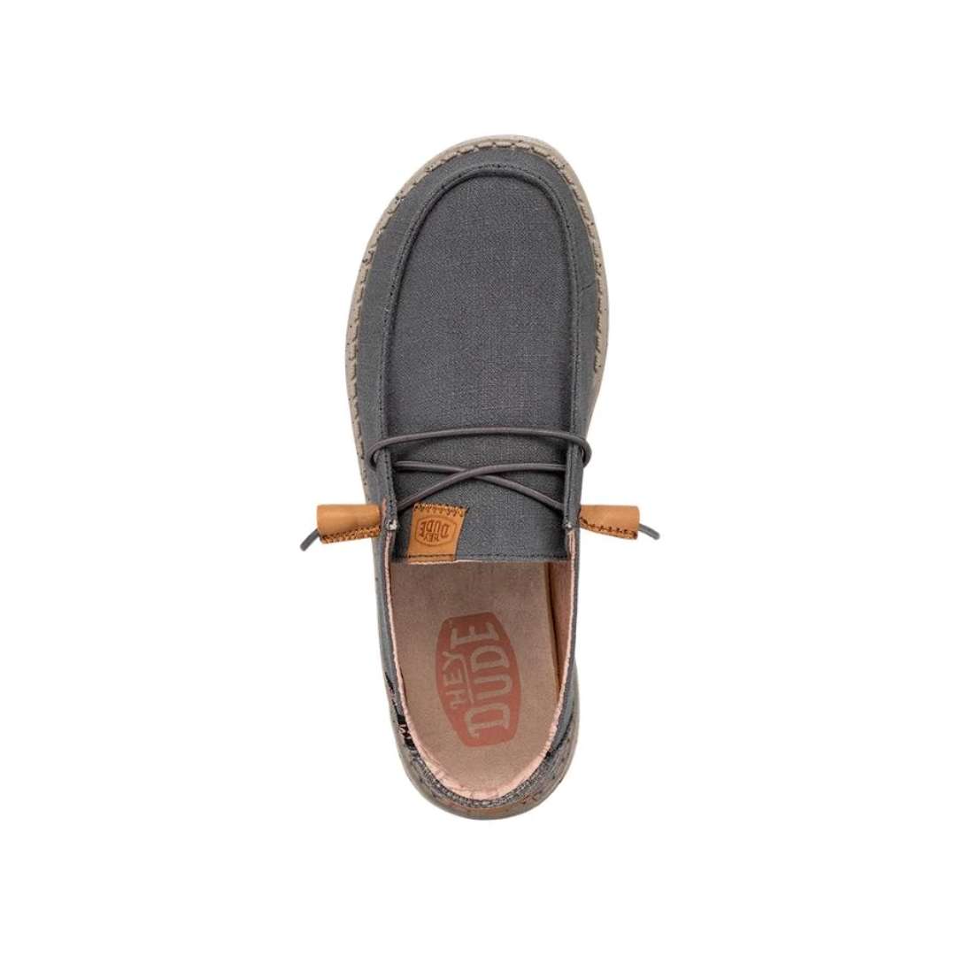 Hey Dude Women's Wendy Washed Charcoal - Effortless style in a versatile washed charcoal hue.