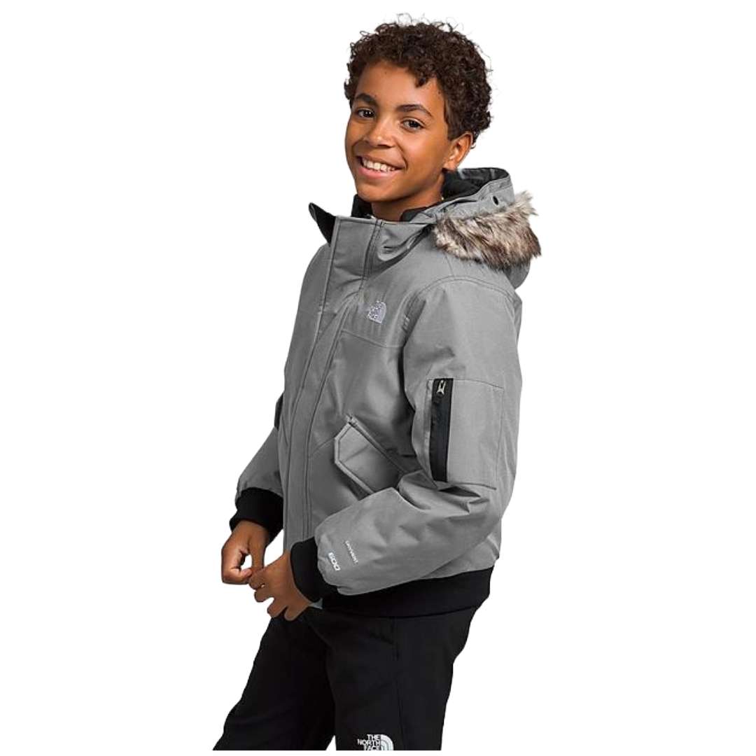 A warm and stylish winter jacket for boys, perfect for cold weather adventures.