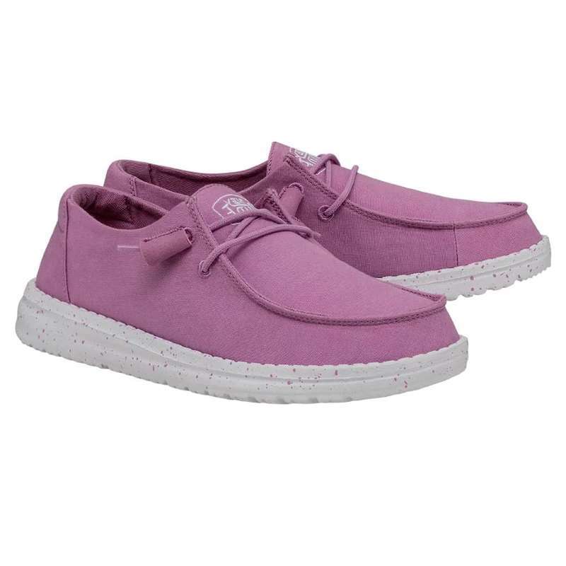 Hey Dude Women's Wendy Slub Canvas Shoes - Violet
