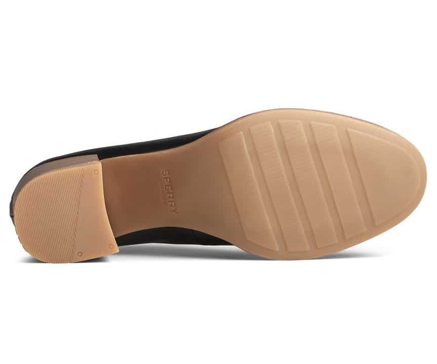 Sperry Women's Seaport Penny Heel Leather Loafer - Black