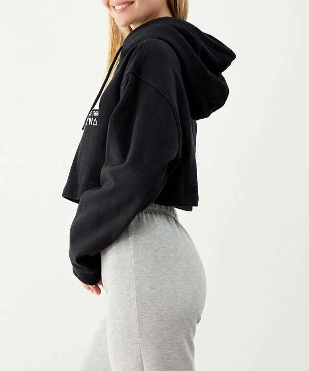 The North Face Women’s Coordinates Crop Drop Pullover Hoodie NF0A55UYJK3 TNF Black