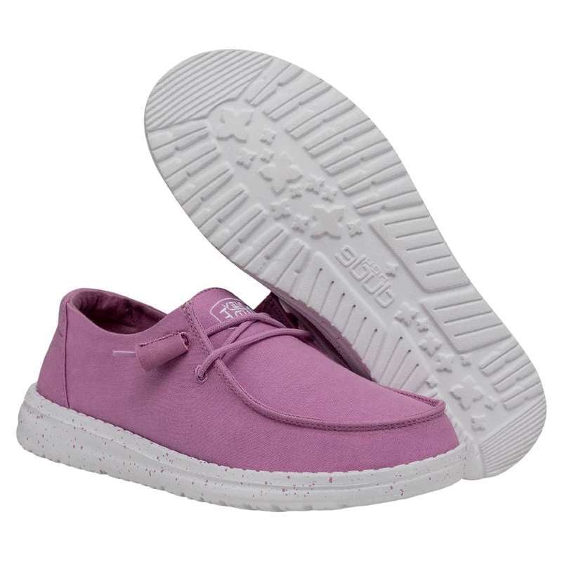 Hey Dude Women's Wendy Slub Canvas Shoes - Violet