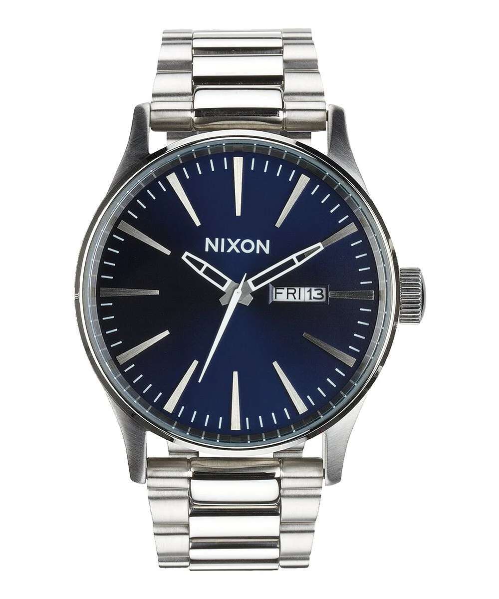 Nixon Sentry Stainless Steel Watch Blue Sunray A356-1258
