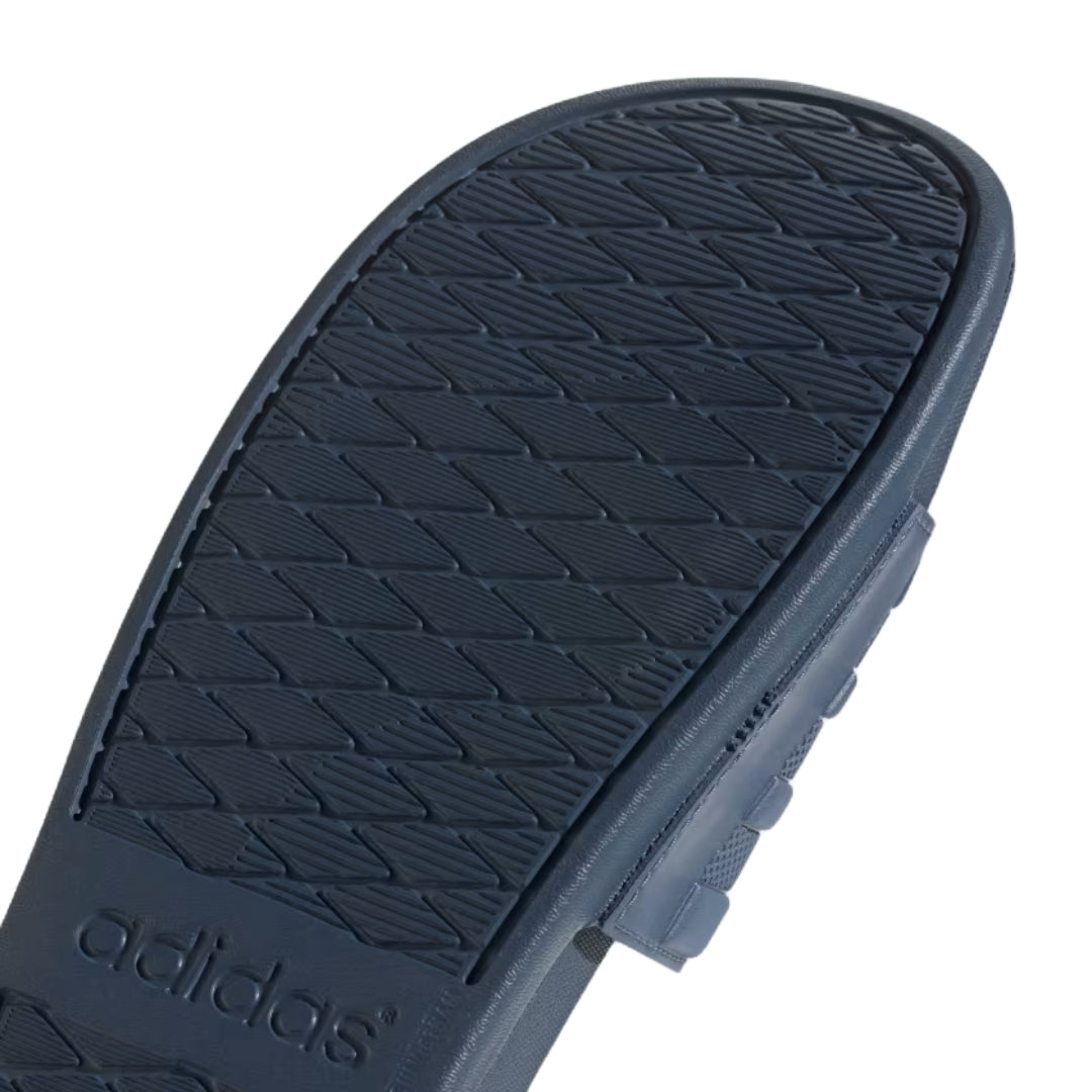 adidas Adilette Comfort Slides - Stylish black slides with contoured footbed, perfect for casual comfort and on-trend summer fashion.