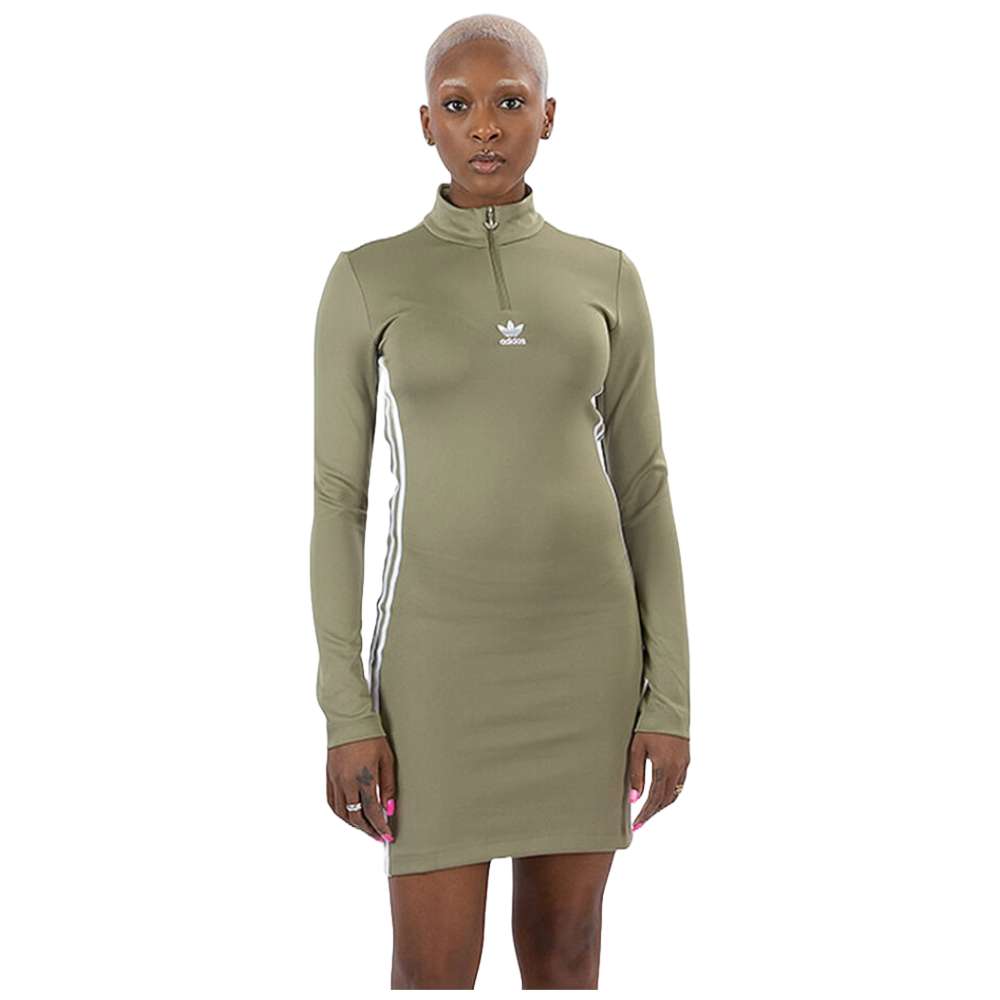 adidas Originals Women Adicolor Classics Long Sleeve Dress with orbit green