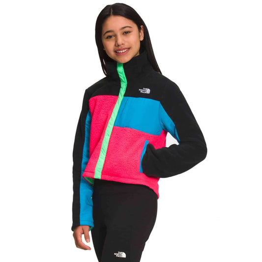 North Face Girls’ Fleece Mashup Jacket Brilliant Coral