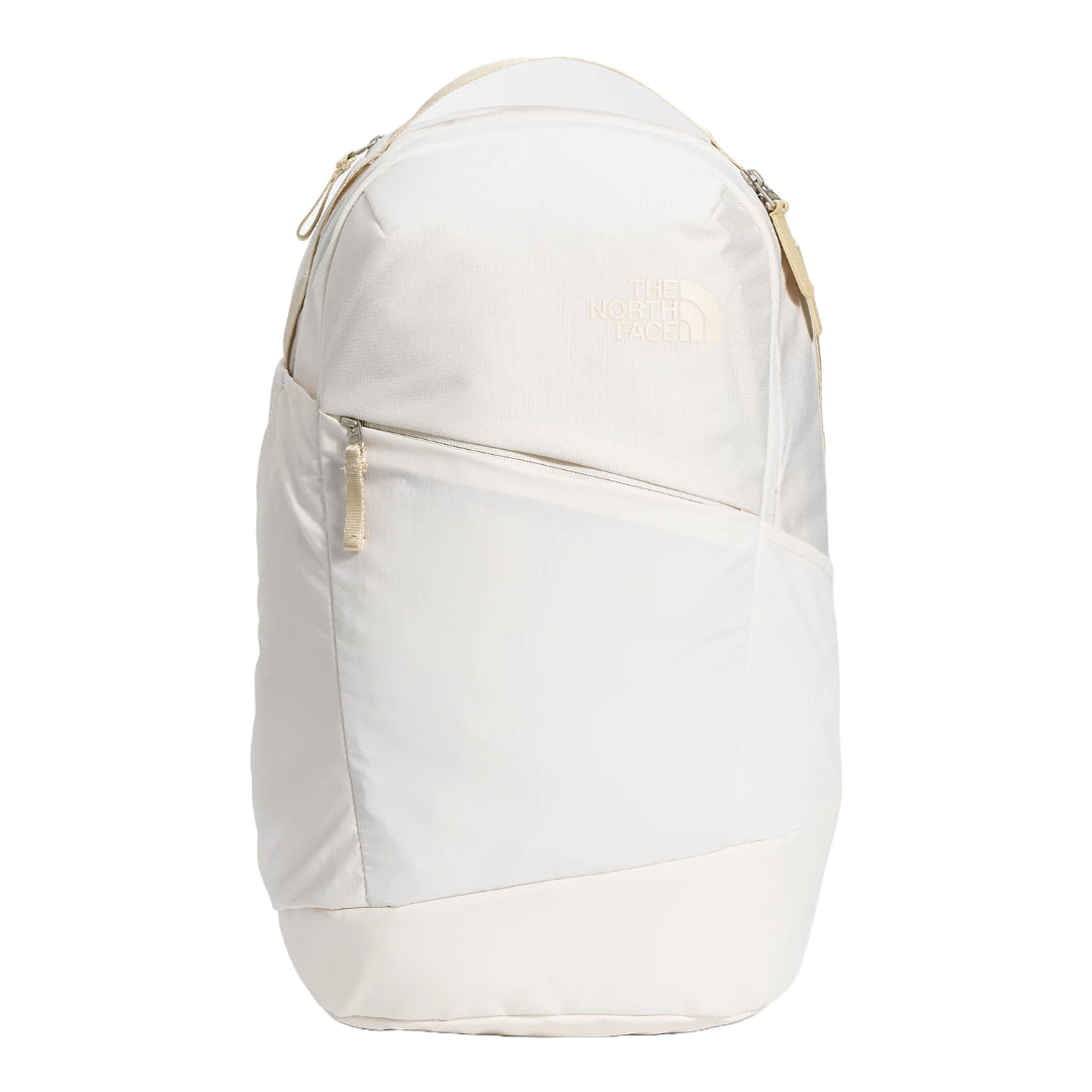 The North Face Women’s Isabella Backpack 3.0 in black, featuring a sleek design, multiple compartments, and adjustable shoulder straps.