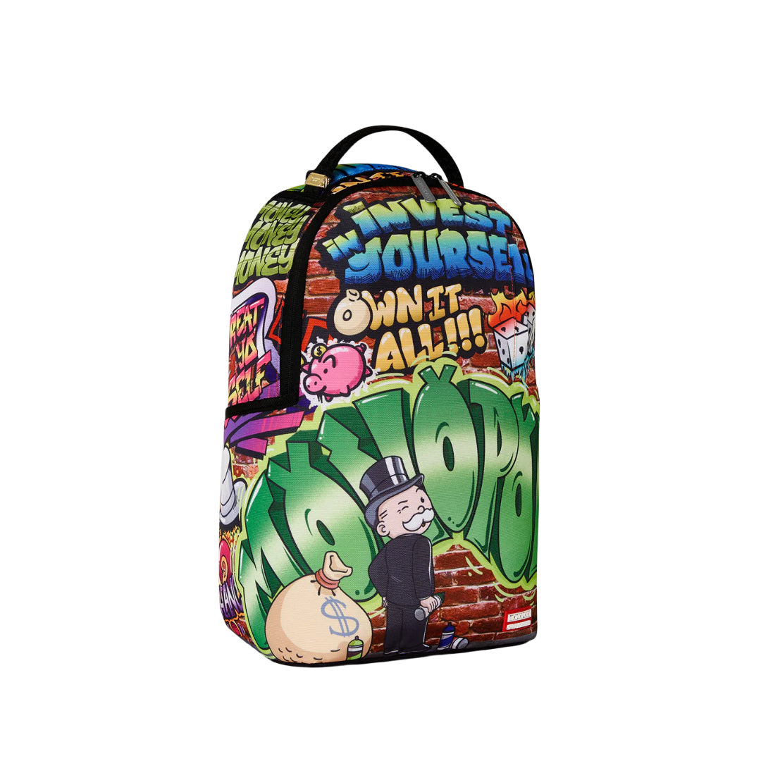 SPRAYGROUND MONOPOLY GRAFFITI GOLD RUSH DLXR BACKPACK