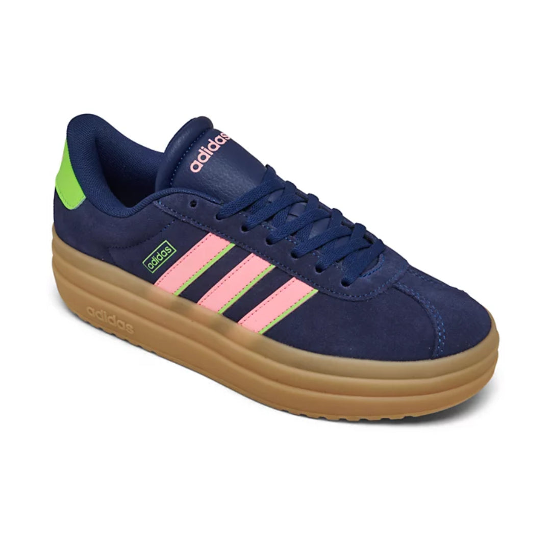 adidas Women's VL Court Bold Platform Casual Sneakers in white with a thick platform sole, blending style and comfort for everyday wear.