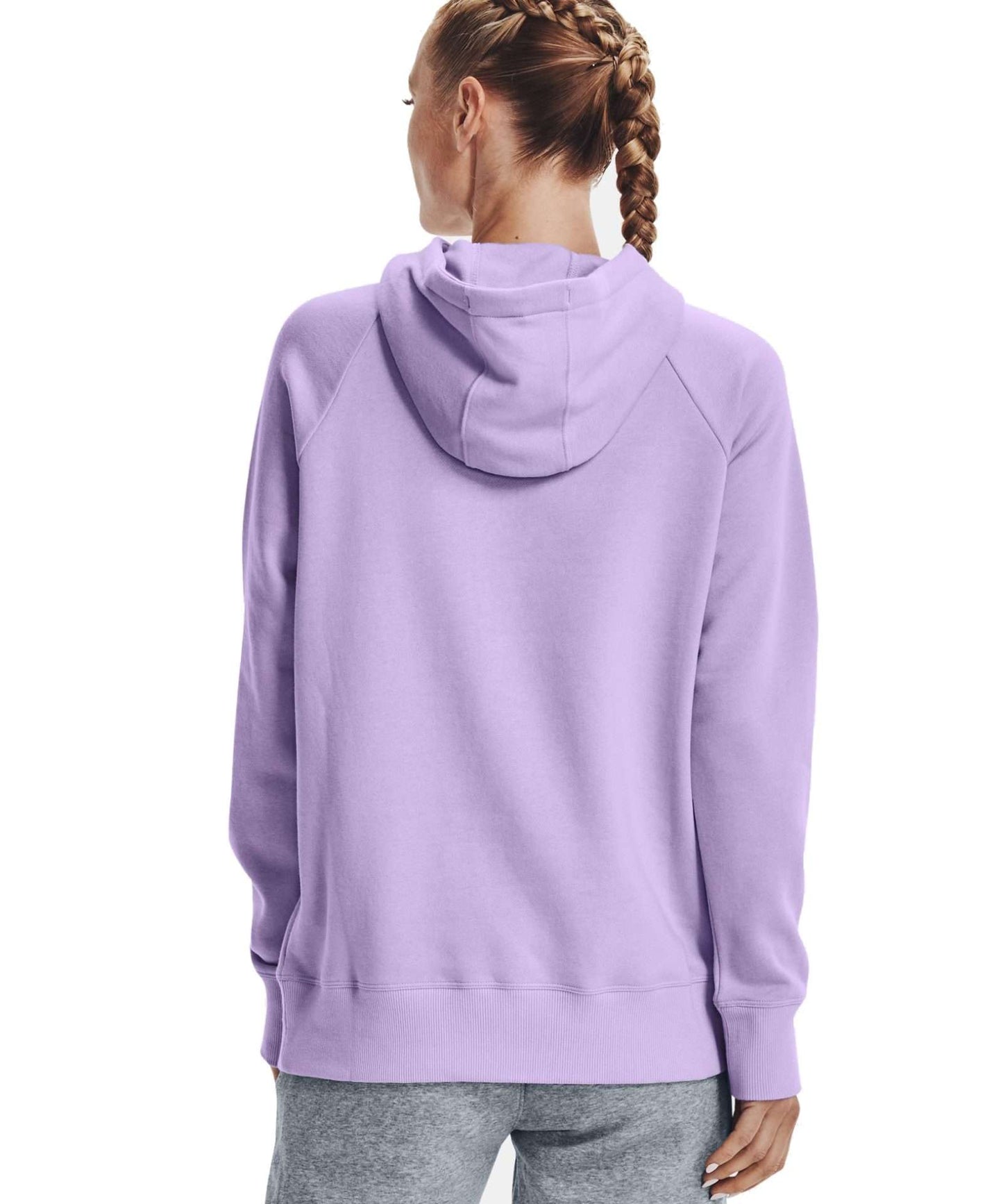 Under Armour Women's UA Rival Fleece HB Hoodie 1356317-532 Purple Tint / White