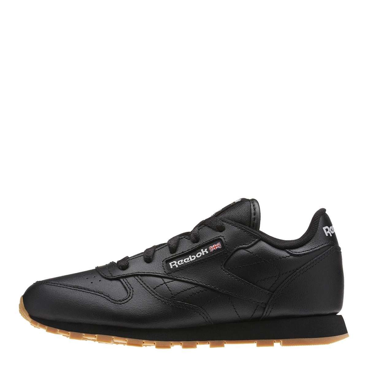 Reebok Kid's(Little Kids) Classic Leather Shoes,V69621,Black/Gum