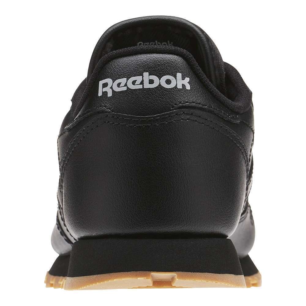 Reebok Kid's(Little Kids) Classic Leather Shoes,V69621,Black/Gum