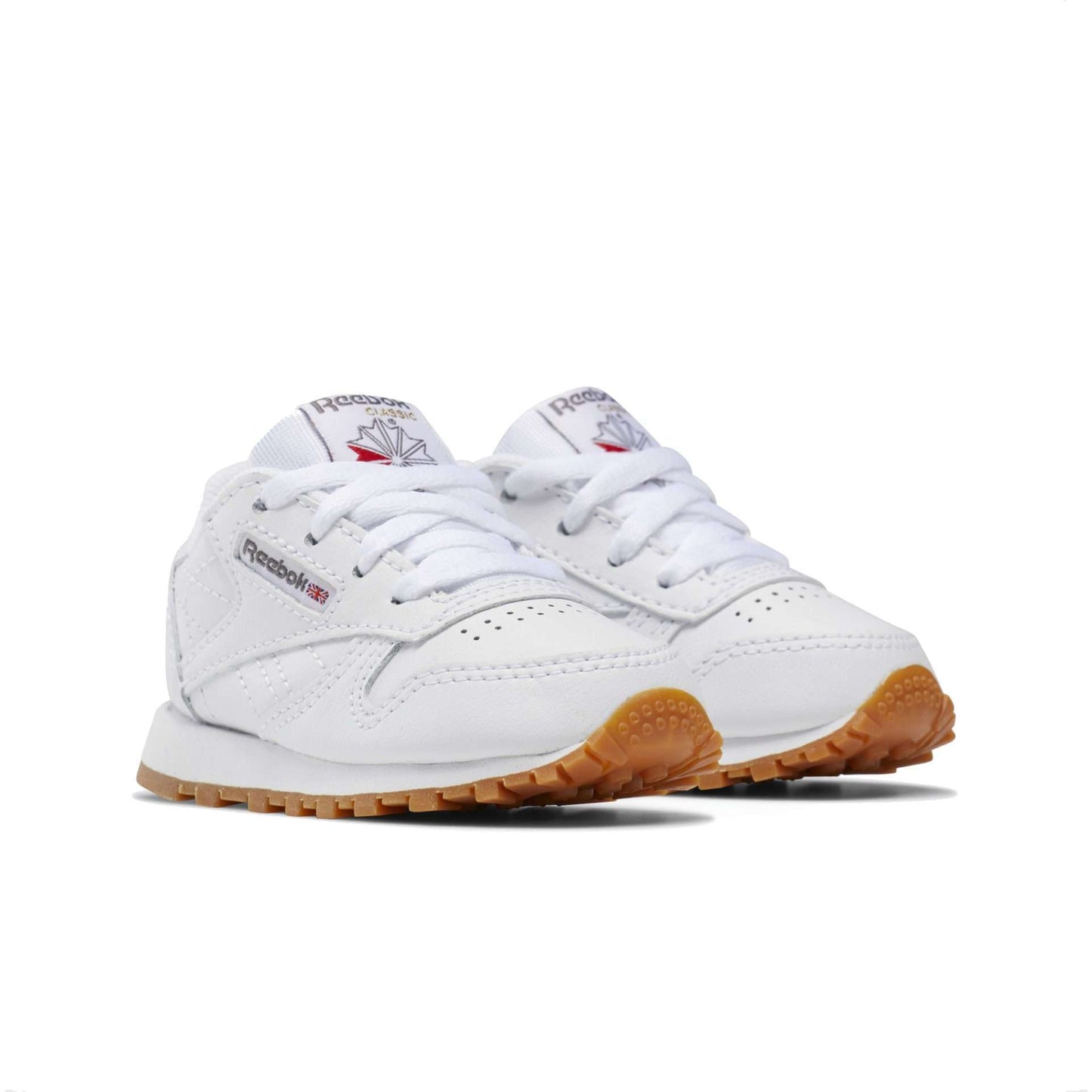 Reebok Kid's(Toddler) Classic Leather Shoes,V69626,White/Gum