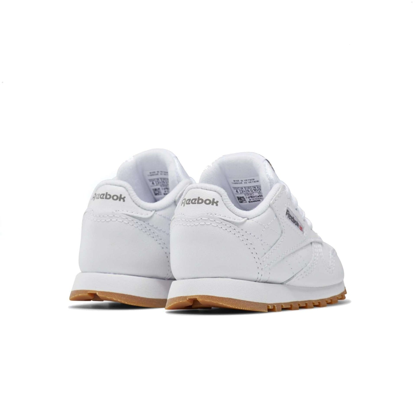 Reebok Kid's(Toddler) Classic Leather Shoes,V69626,White/Gum