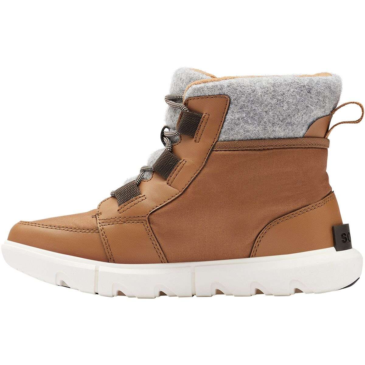 Sorel Women's Explorer II Carnival Felt Bootie NL4454-242 Velvet tan, blackened brown