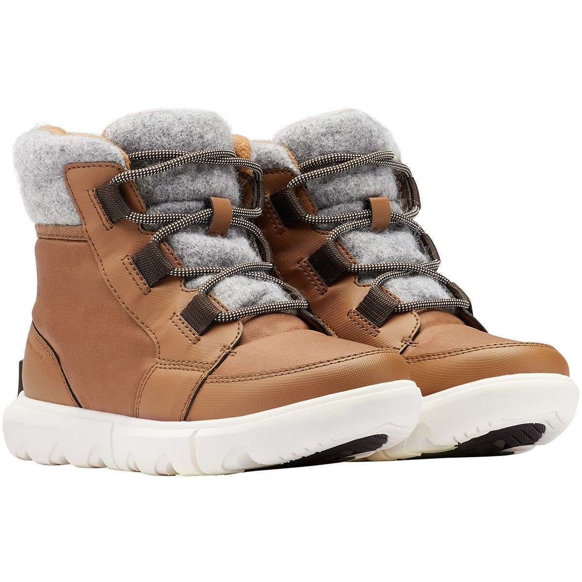 Sorel Women's Explorer II Carnival Felt Bootie NL4454-242 Velvet tan, blackened brown
