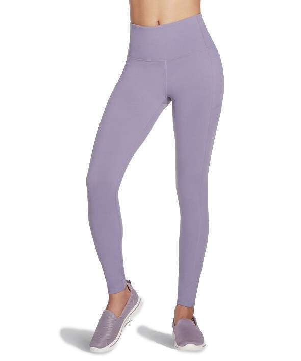 Skechers Women's GO WALK High Waist Legging W03LG30B GRAY / PURPLE