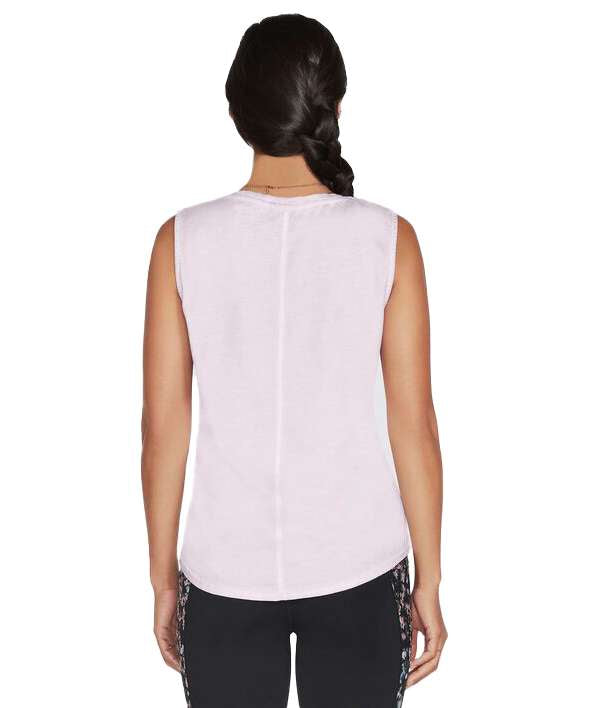 Skechers WOMEN'S Diamond Wash Hatha V-neck Tank W1TT128 PURPLE / LAVENDER