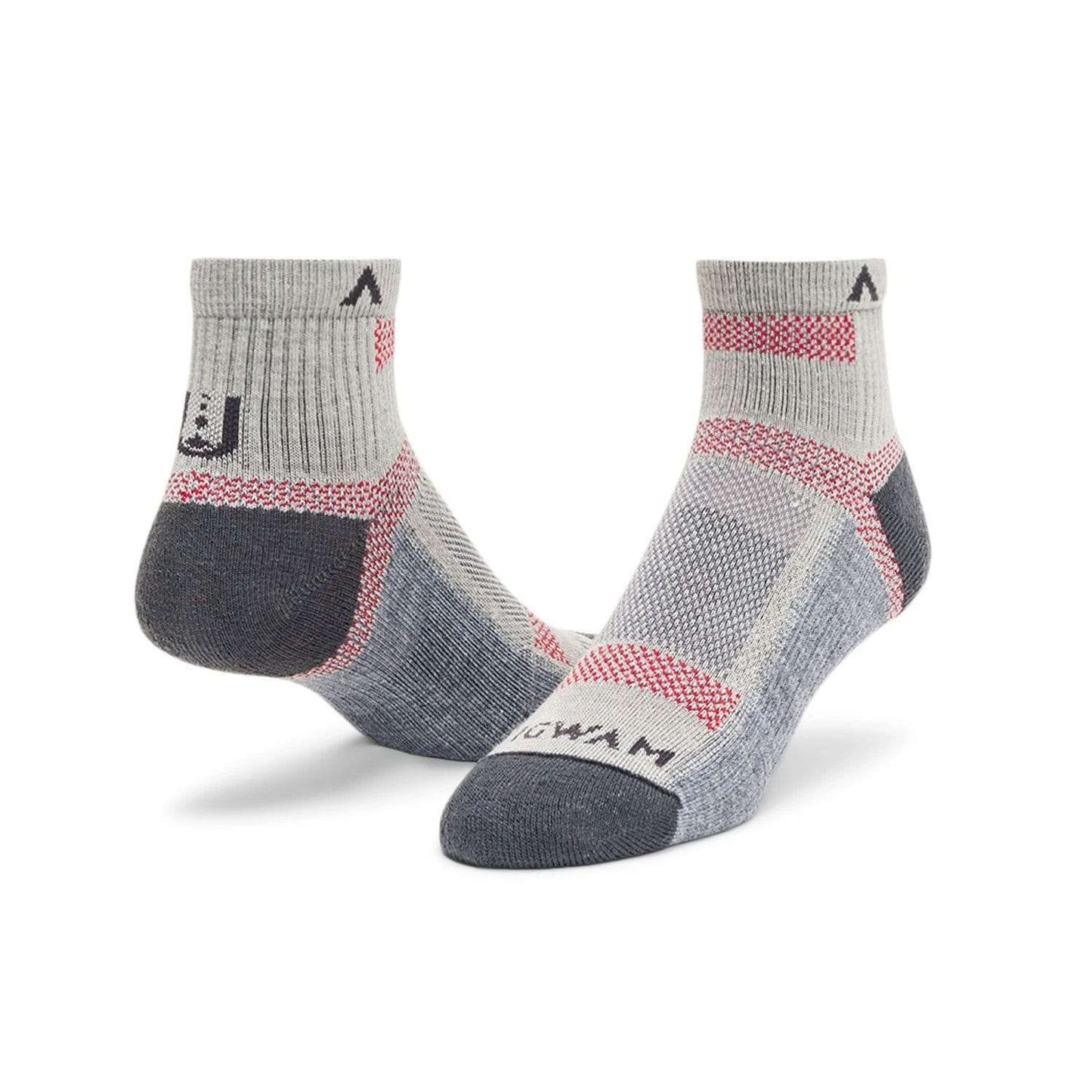 WIGWAM Ultra Cool-Lite quarter socks featuring lightweight breathable knit construction, moisture-control technology, cushioned athletic comfort, and quarter-height performance styling