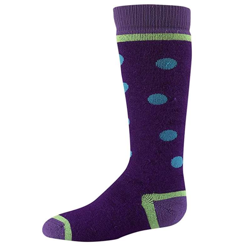 Wigwam Snow Dot Kids' Socks (Deep Plum)