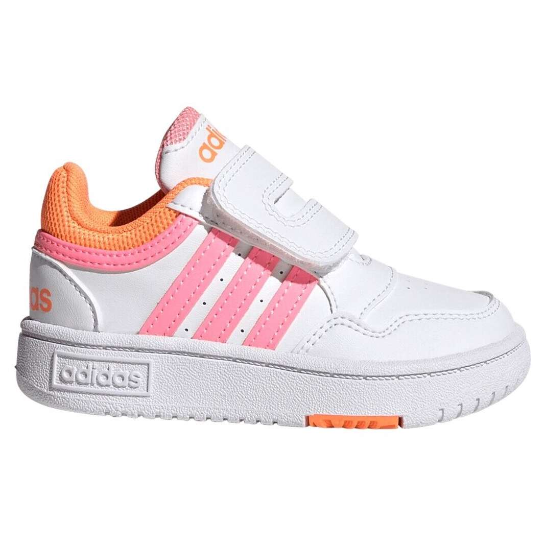 Adidas Toddler Infant Hoops 3.0 CF White Pink