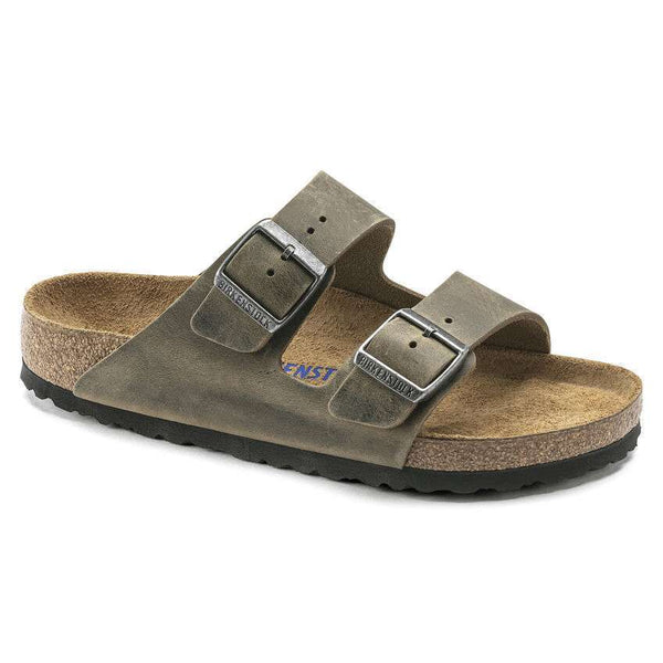 Birkenstock Arizona Soft Footbed Sandal in Faded Khaki