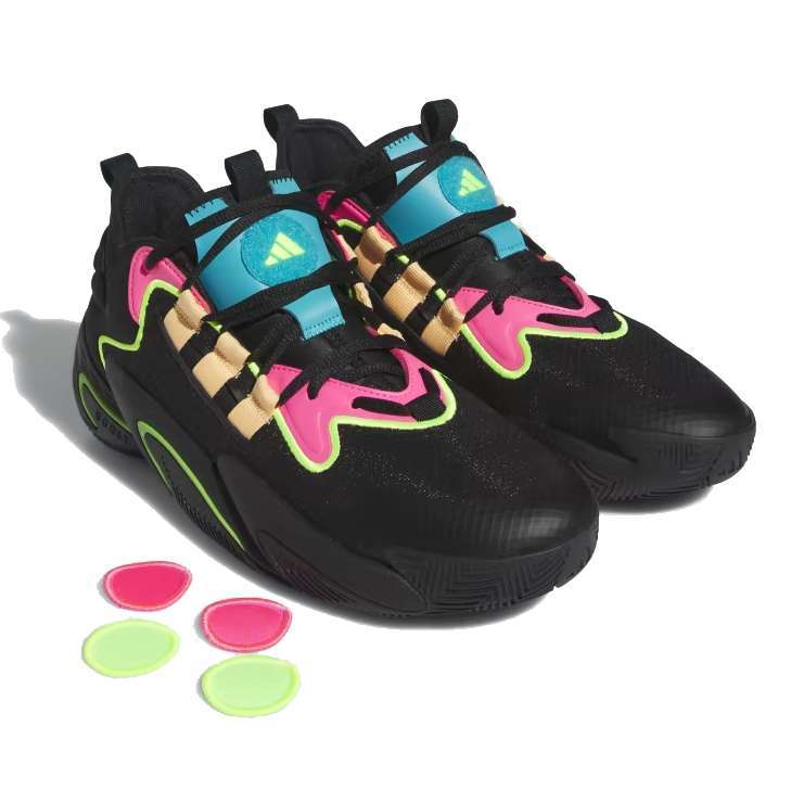 adidas Men's BYW Select Basketball Shoes - Core Black / Acid Orange / Lucid Pink