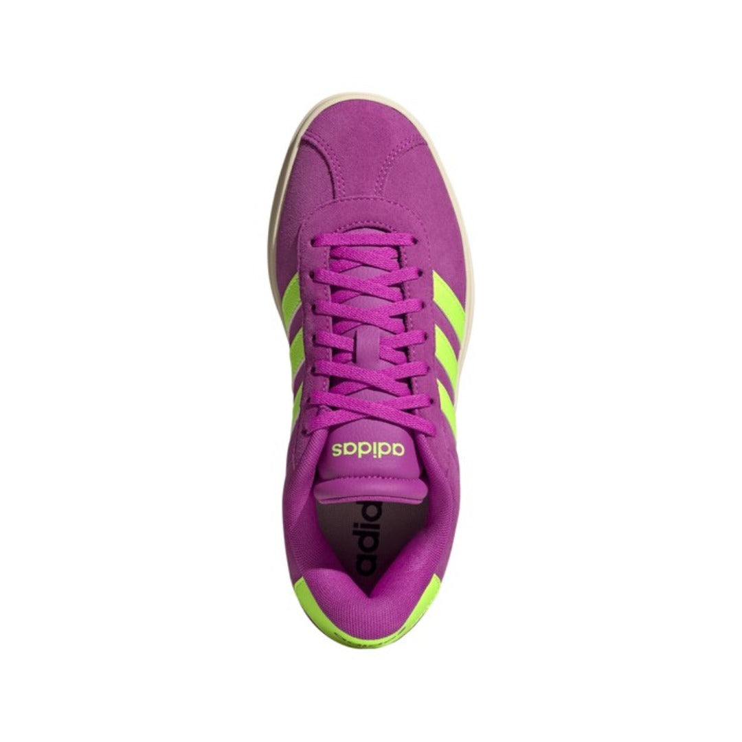adidas Women's VL Court Bold (Flash Pink / Lucid Lemon / Silver Metallic)