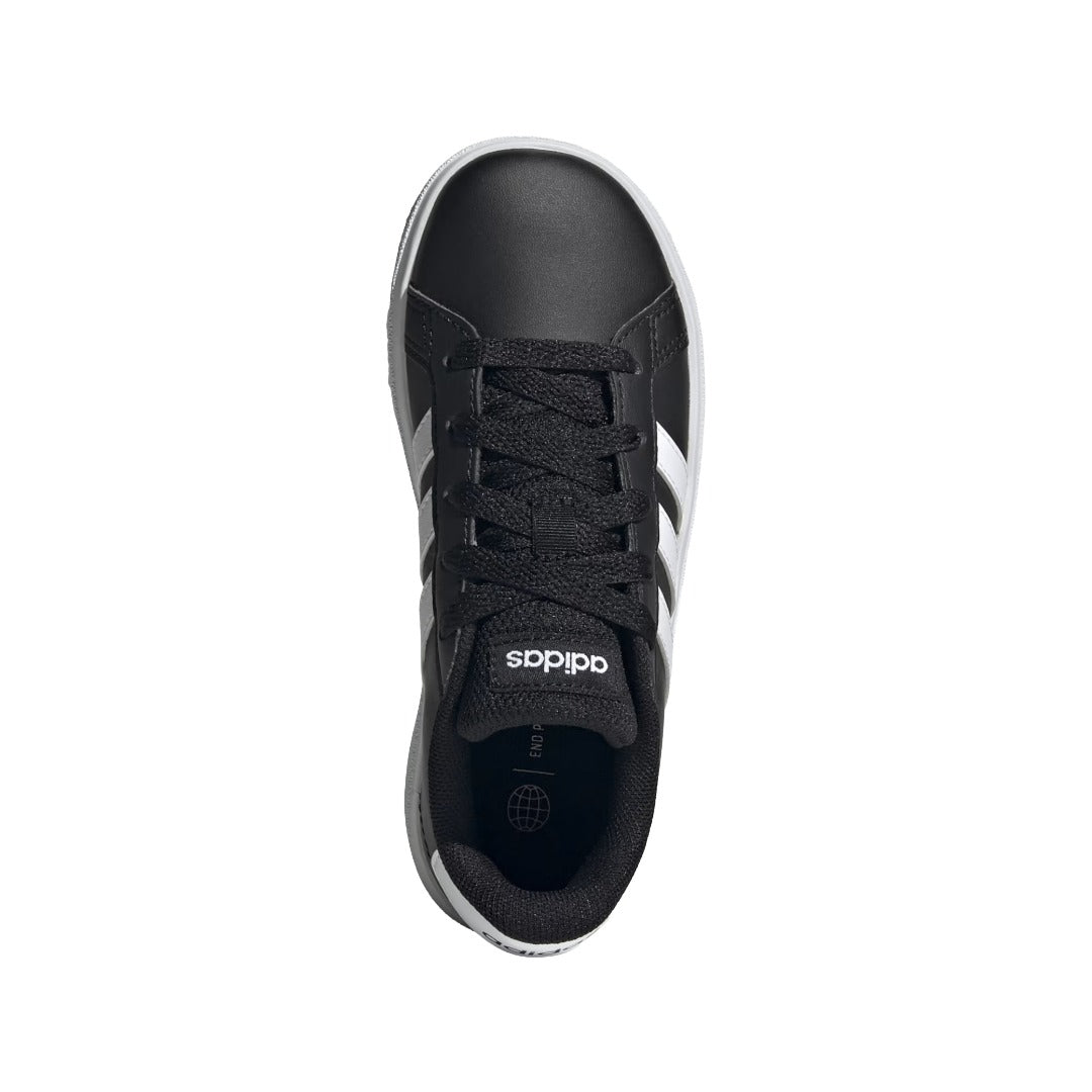 adidas Youth Grand Court 2.0 (Core Black / Cloud White / Core Black)