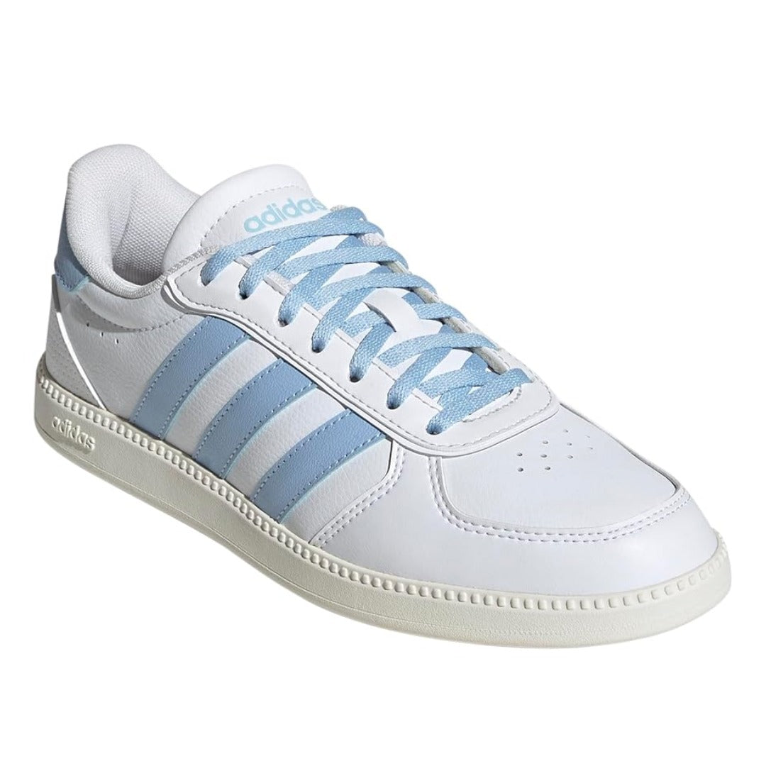 adidas WOMEN'S BREAKNET SLEEK SNEAKER - White/Blue/Off White