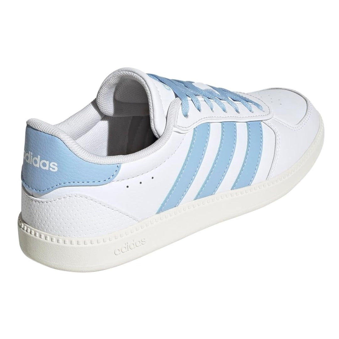 adidas WOMEN'S BREAKNET SLEEK SNEAKER - White/Blue/Off White