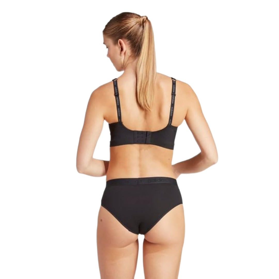 adidas Women's Naked Seamless 2 Ply Bra - Black/Forged Iron