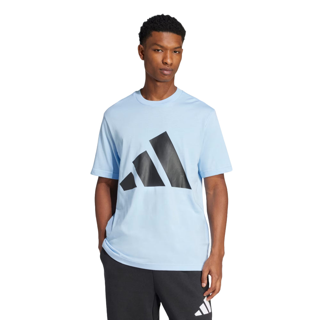 adidas Men's Essentials Big Logo Tee in classic crewneck style with bold chest logo