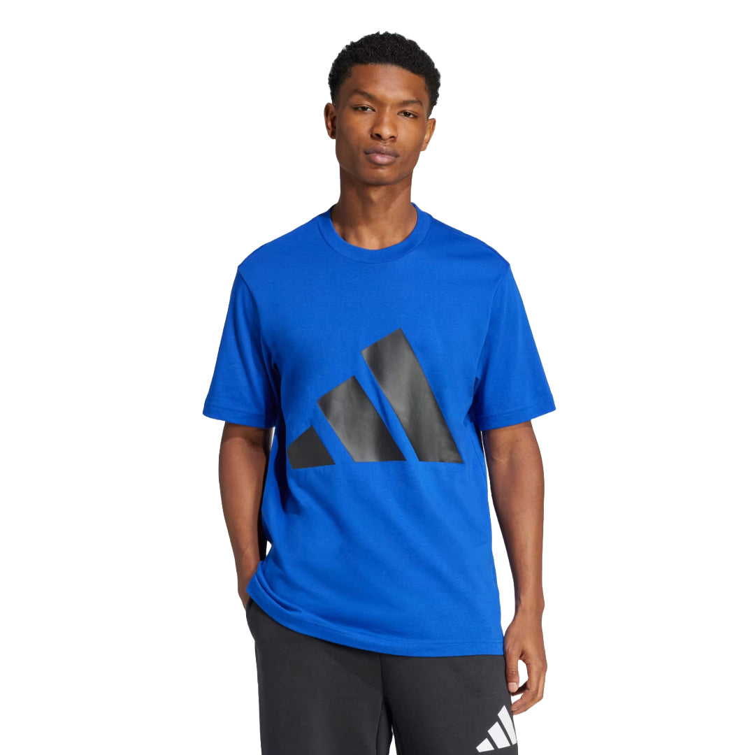adidas Men's Essentials Big Logo Tee in classic crewneck style with bold chest logo