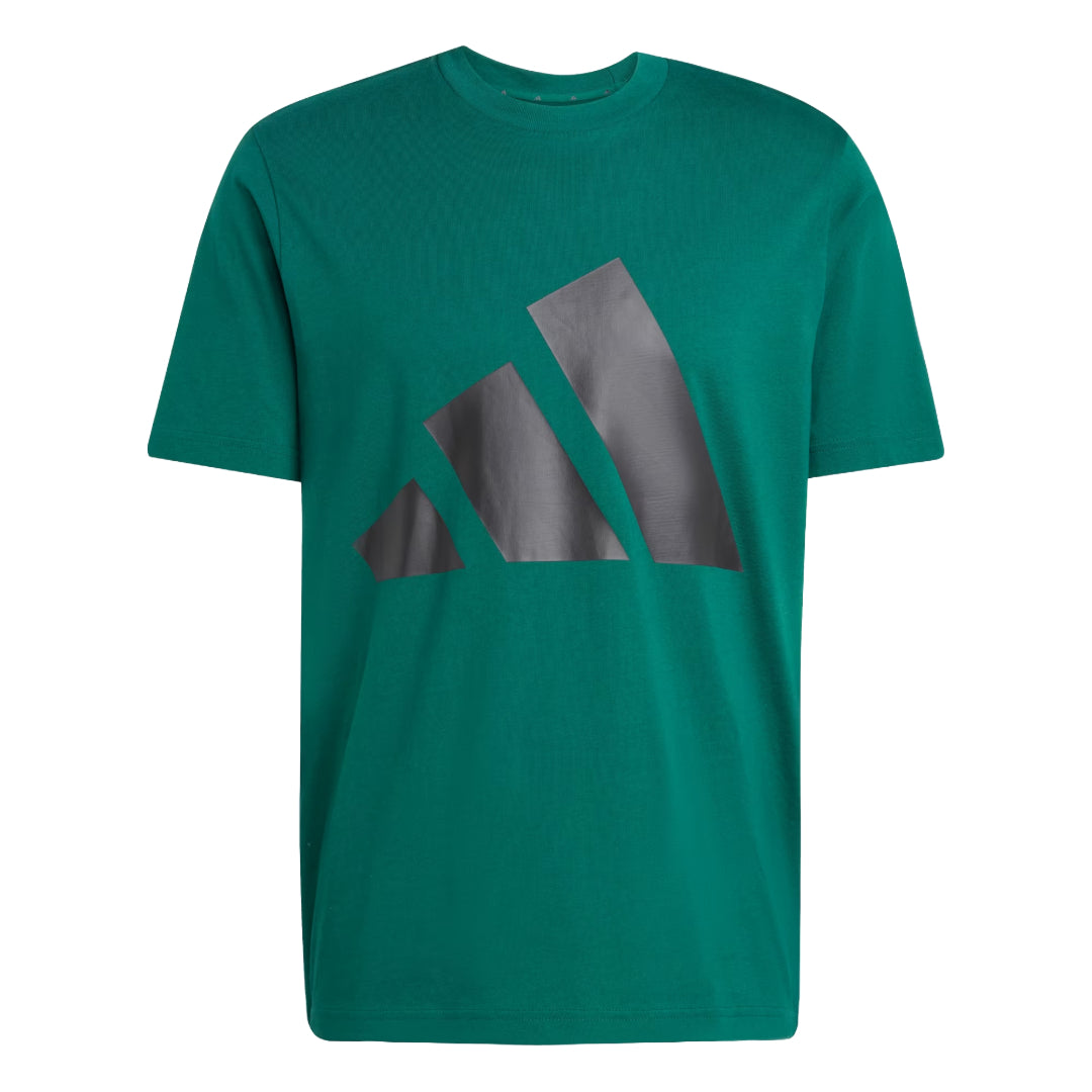 adidas Men's Essentials Big Logo Tee in classic crewneck style with bold chest logo