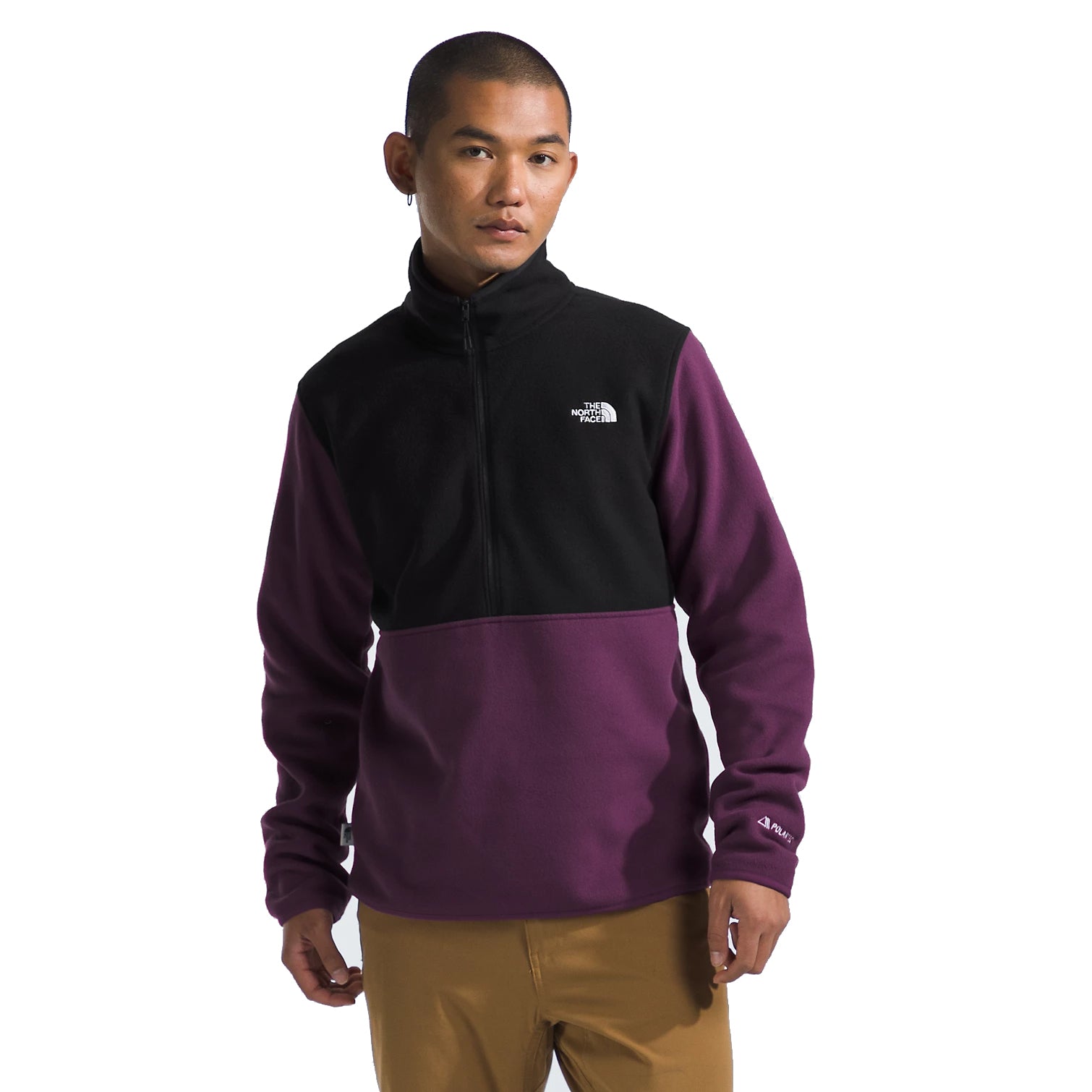The North Face Men’s Alpine Polartec 100 ½-Zip Jacket in Black Currant Purple
