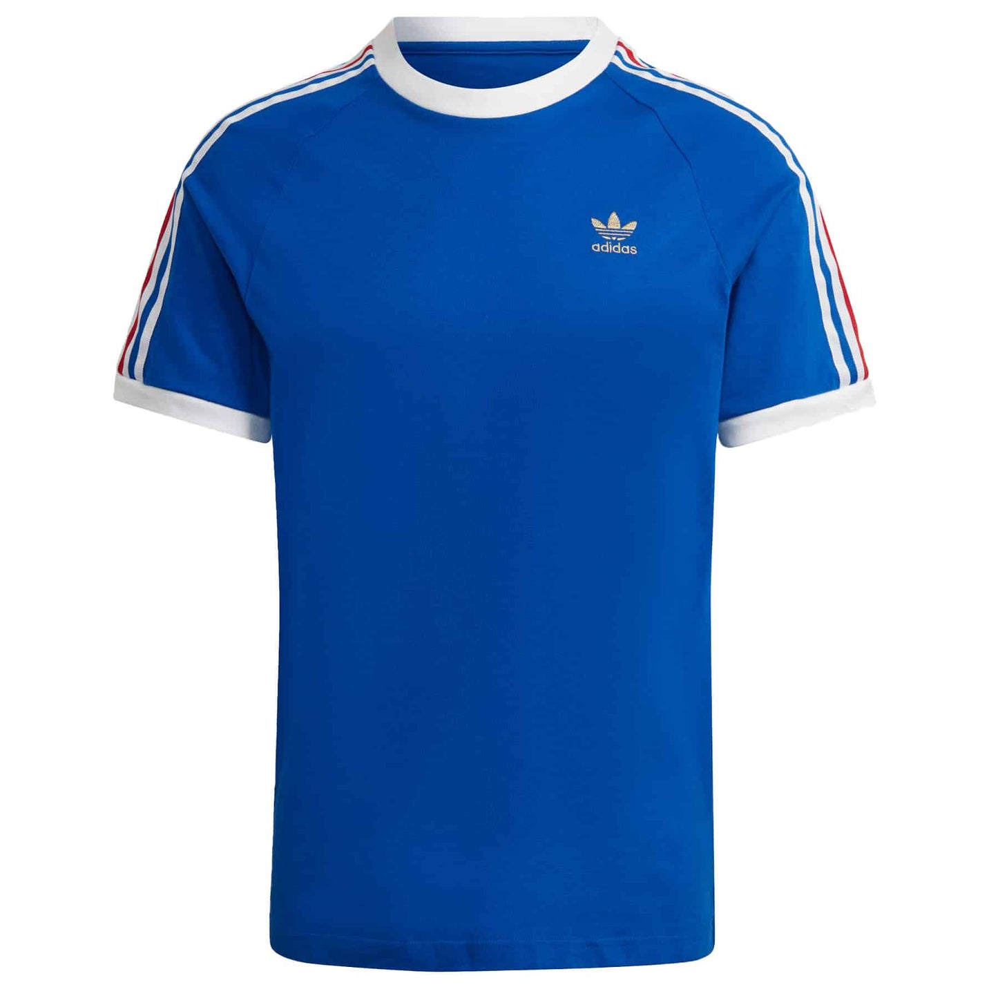 adidas Originals Men's 3-Stripes Tee - Royal Blue / White / Gold Metallic HK7418